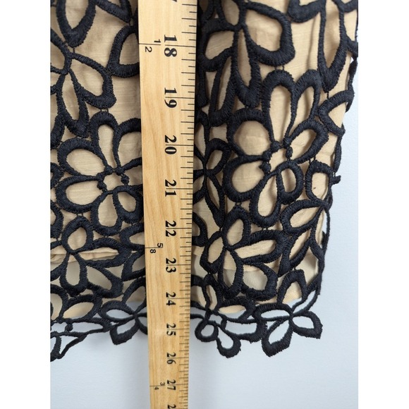 LELA ROSE Neiman Marcus Crochet Lace Overlay Cami Tank S Silk Blend Romantic - Picture 6 of 10